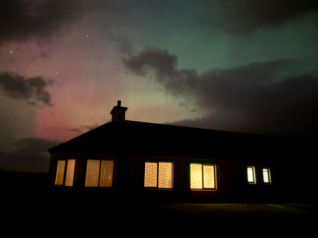 Northern lights over the cottage